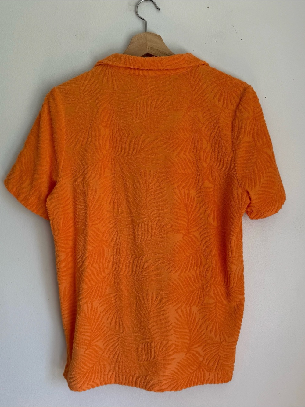 Set L*space Fronds Forever Terry Button Up Shirt and Drawstring Shorts in Orange - Picture 6 of 11